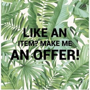 Like an item but not the price? Make me an offer!